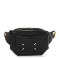 Caviar Quilted Filigree Waist Bag Black
