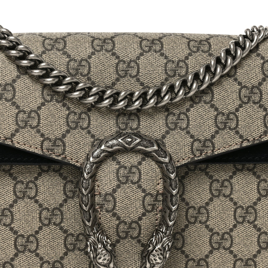 GG Supreme Monogram Small Dionysus Shoulder Bag Black