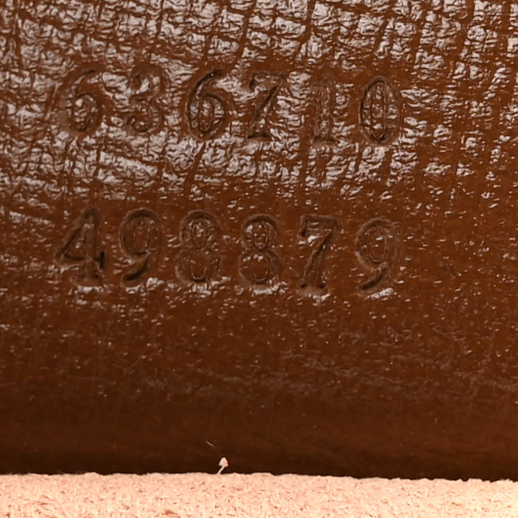 GG Supreme Monogram Azalea Calfskin Web Medium Jackie 1961 Hobo Beige Ebony Brown Sugar