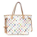 LV X TM Monogram Multicolor Neverfull MM White