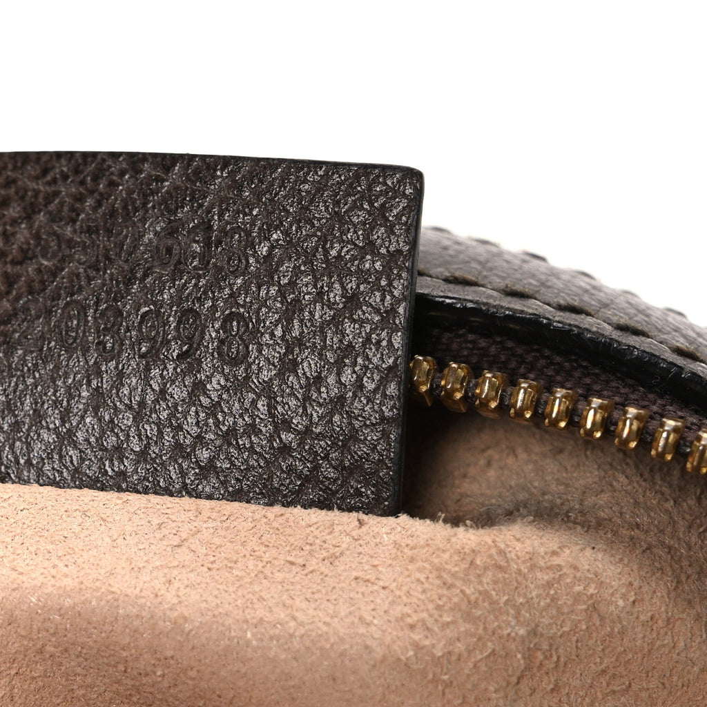 GG Supreme Monogram Web Mini Ophidia Round Shoulder Bag Brown