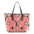Monogram Giant Crafty Neverfull MM Creme Rouge Black