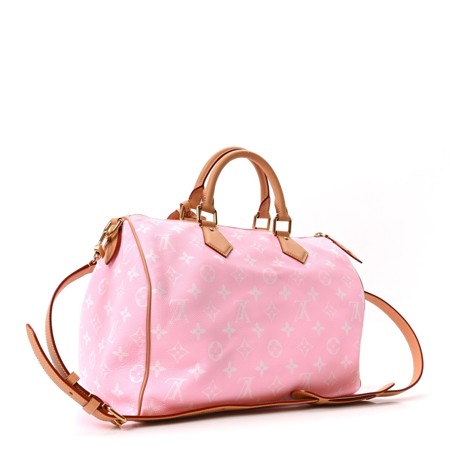 Calfskin Monogram Speedy P9 Bandouliere 40 Candy