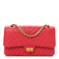 Sheepskin Chevron Quilted 2.55 Reissue 225 Flap Dark Pink