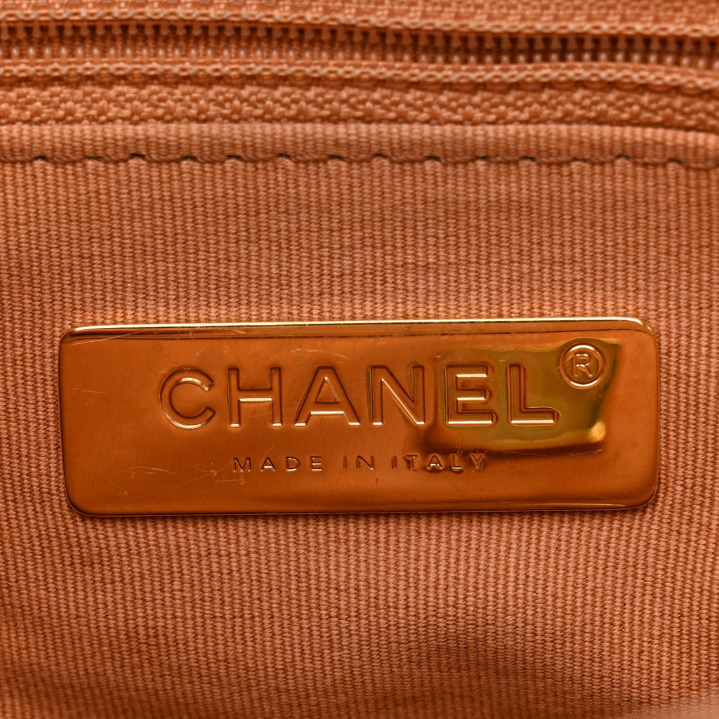 Lambskin Quilted Medium Chanel 19 Flap Brown