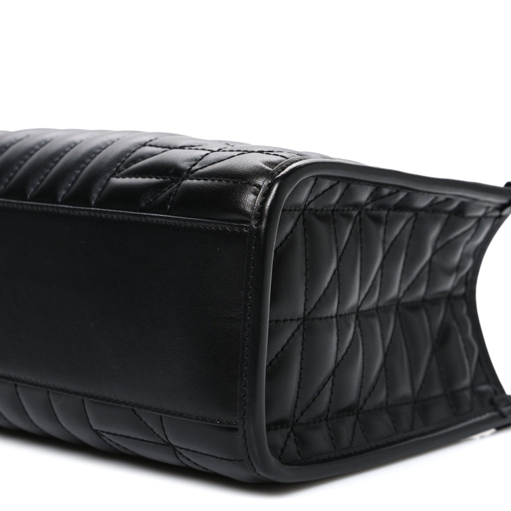 Calfskin Matelasse Aria Small GG Marmont Shoulder Tote Black