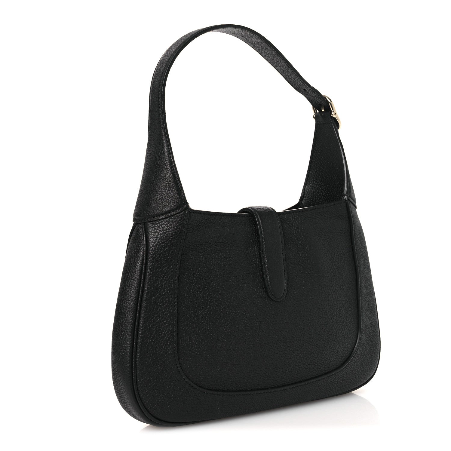 Grained Calfskin Web Medium Jackie 1961 Hobo Black