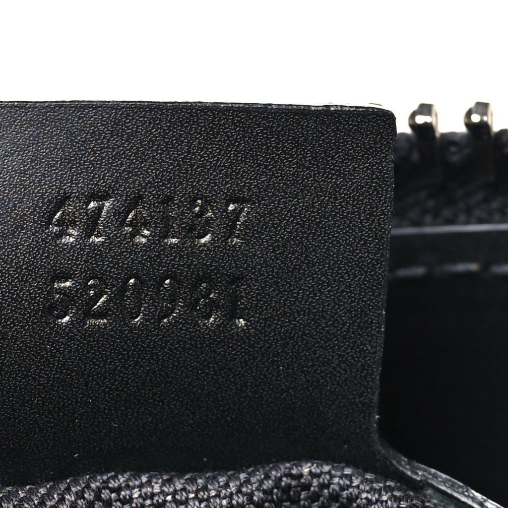 GG Supreme Monogram Web Small Flat Messenger Bag Black Grey
