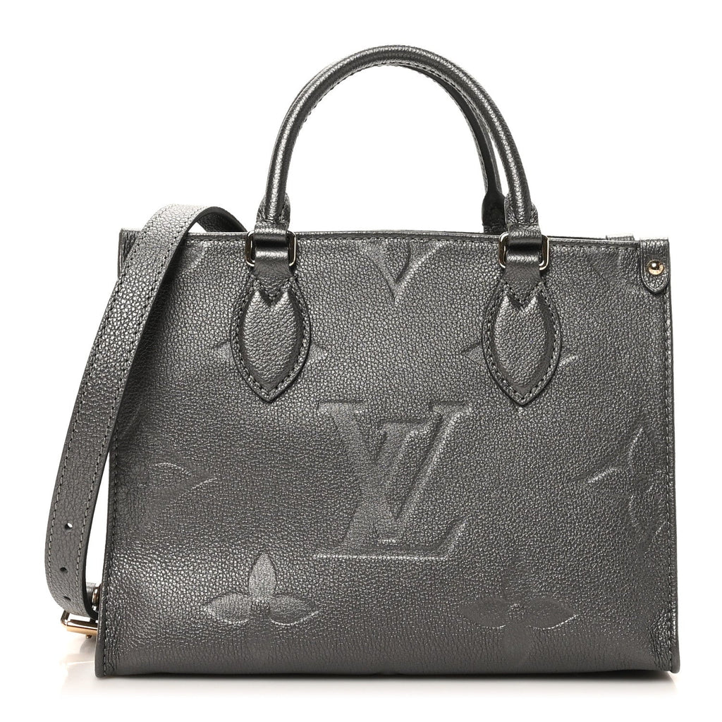 Metallic Empreinte Monogram Giant Onthego PM Gun Metal