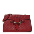 Microguccissima Medium Emily Chain Shoulder Bag Red