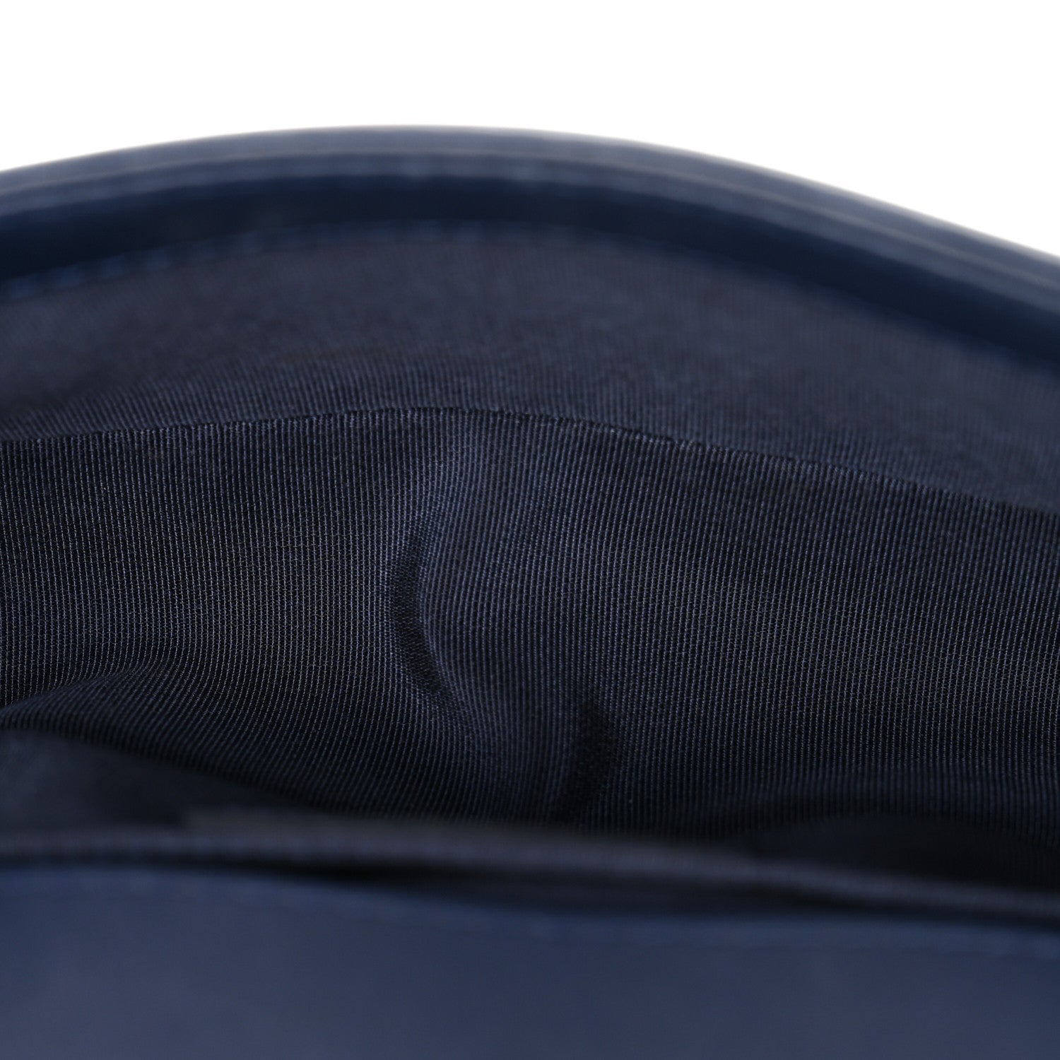 Calfskin Chevron Quilted Braided Small Boy Flap White Navy
