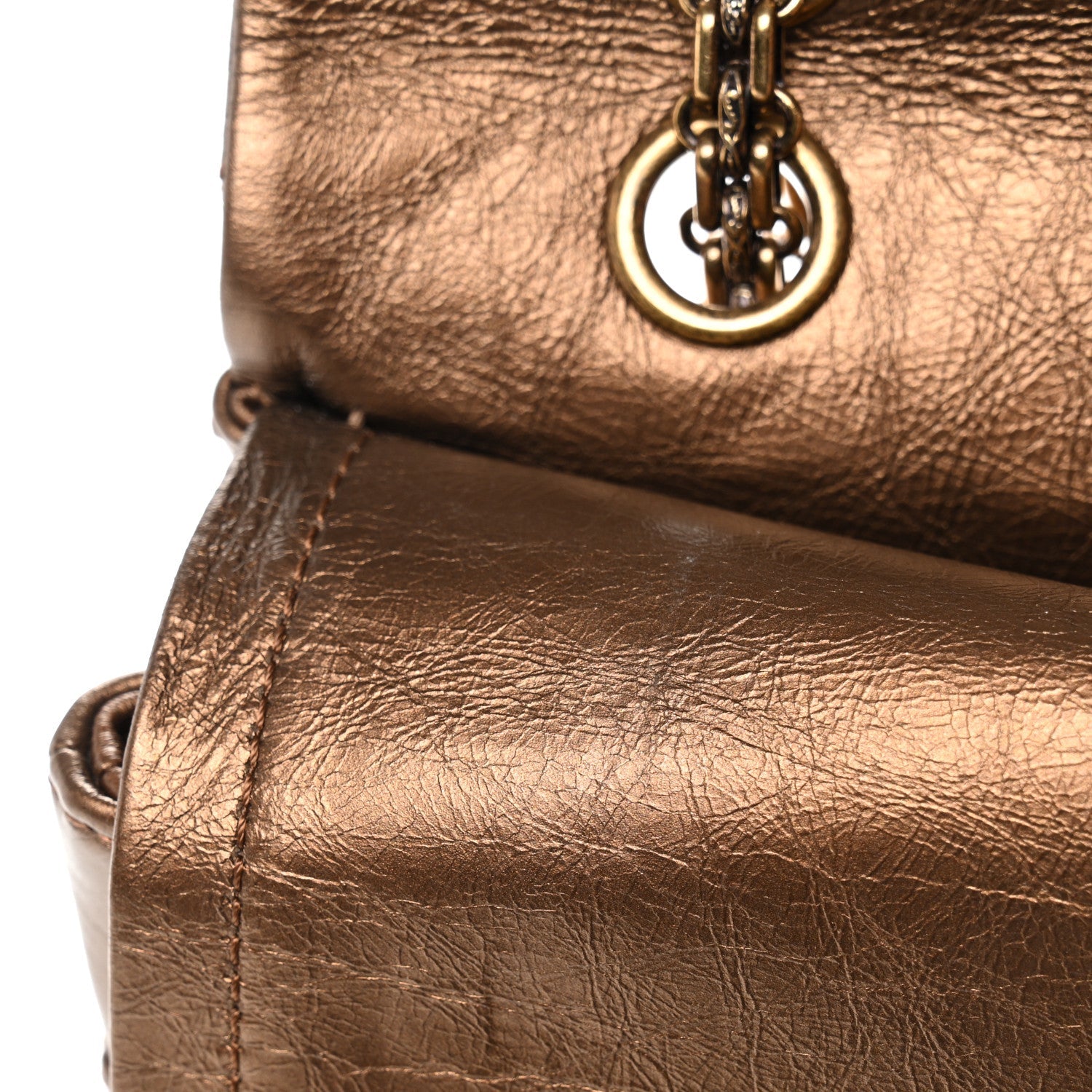 Metallic Aged Calfskin Quilted 2.55 Reissue 226 Flap Bronze