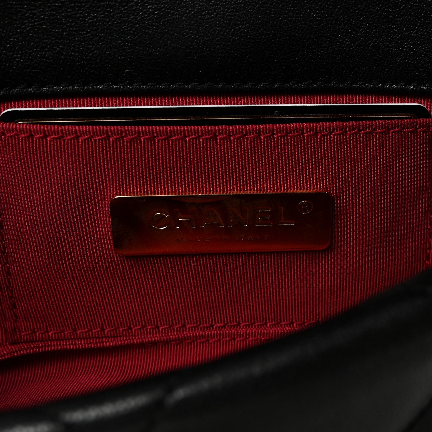 Goatskin Quilted Chanel 19 Waist Bag Black