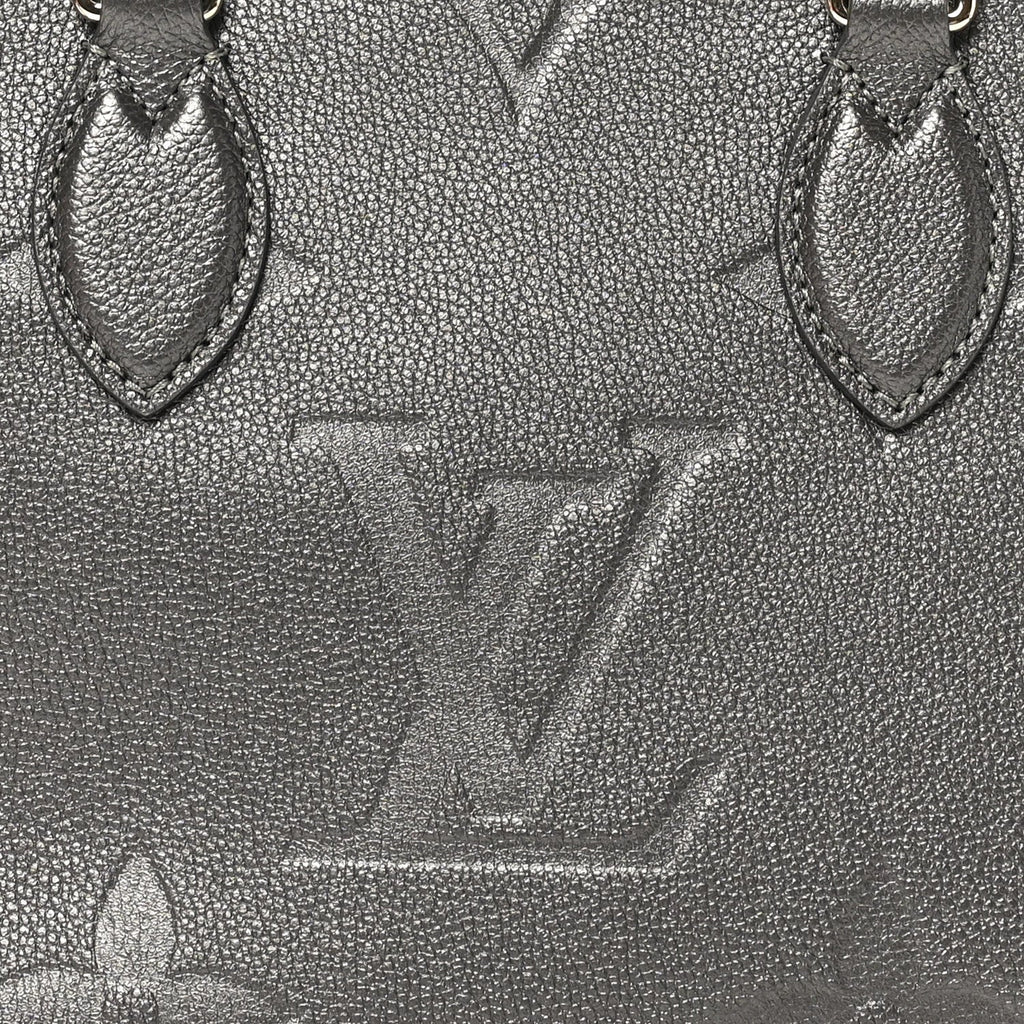 Metallic Empreinte Monogram Giant Onthego PM Gun Metal