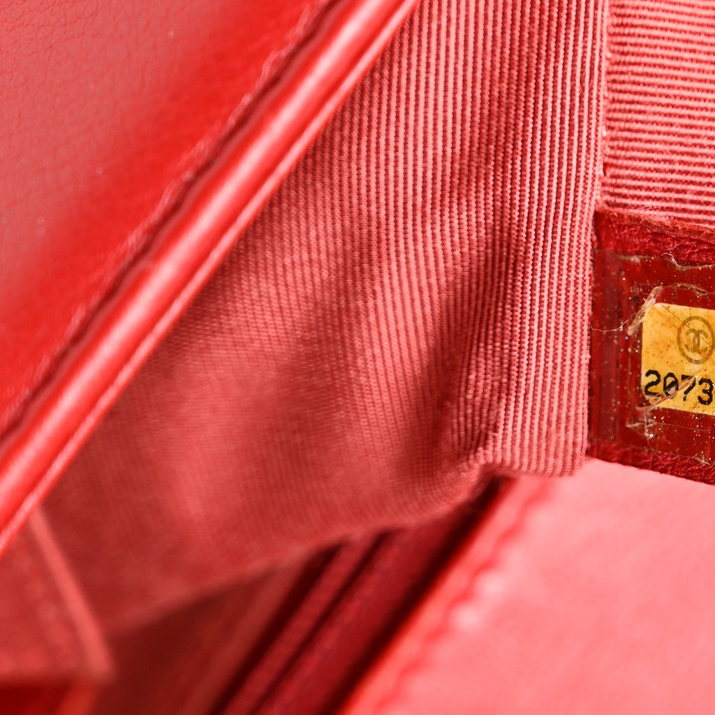 Calfskin Quilted New Medium Boy Flap Red