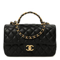 Caviar Quilted Small Handy CC Flap Black