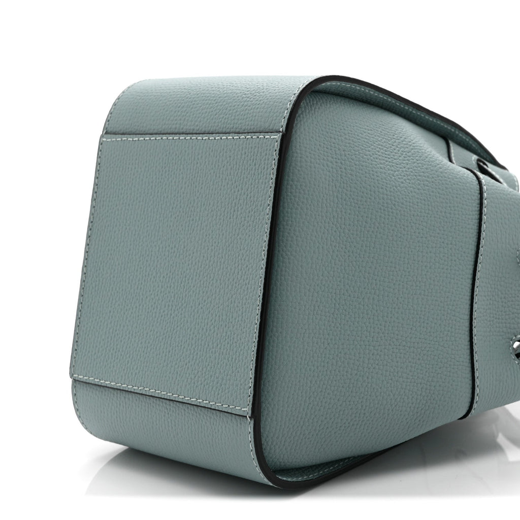 Pebble Grain Calfskin Mini Hammock Shoulder Bag Light Blue