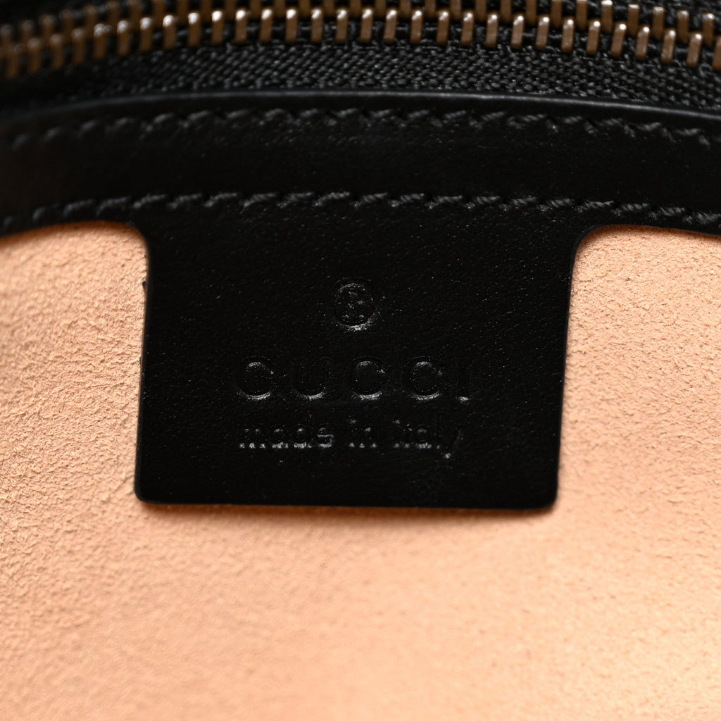 Calfskin Matelasse Medium GG Marmont Shoulder Bag Black