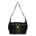 Washed Denim Quilted Mini Chanel 25 Handbag Black