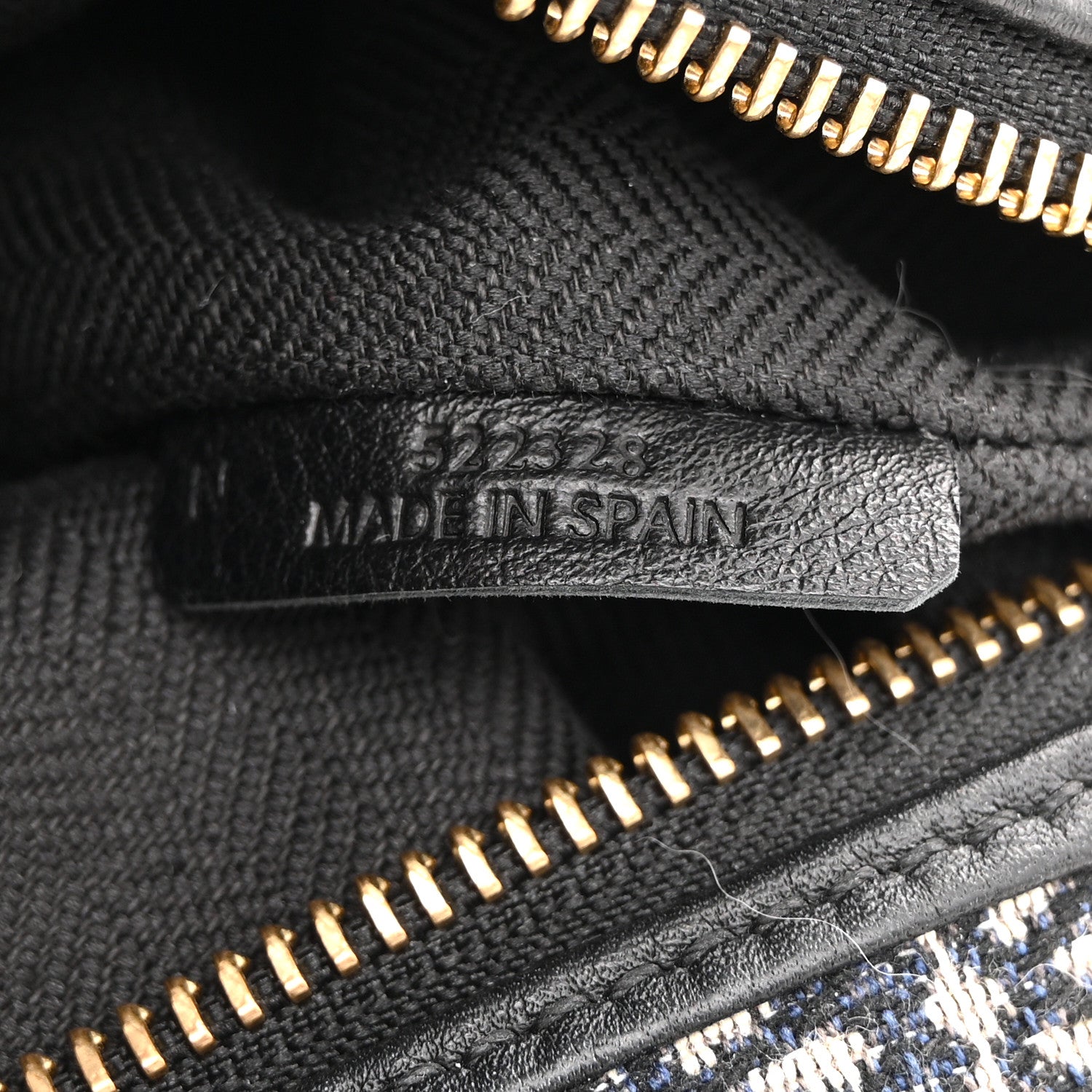 Jacquard Anagram Calfskin Small Cubi Bag Navy Black