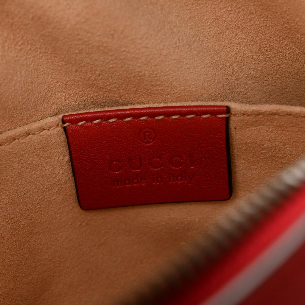 Calfskin Matelasse GG Marmont Belt Bag 85 34 Hibiscus Red