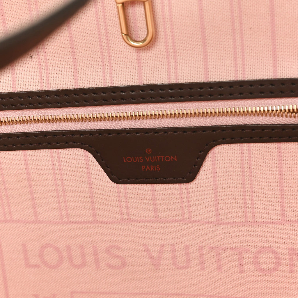 Damier Ebene Neo Neverfull MM Rose Ballerine