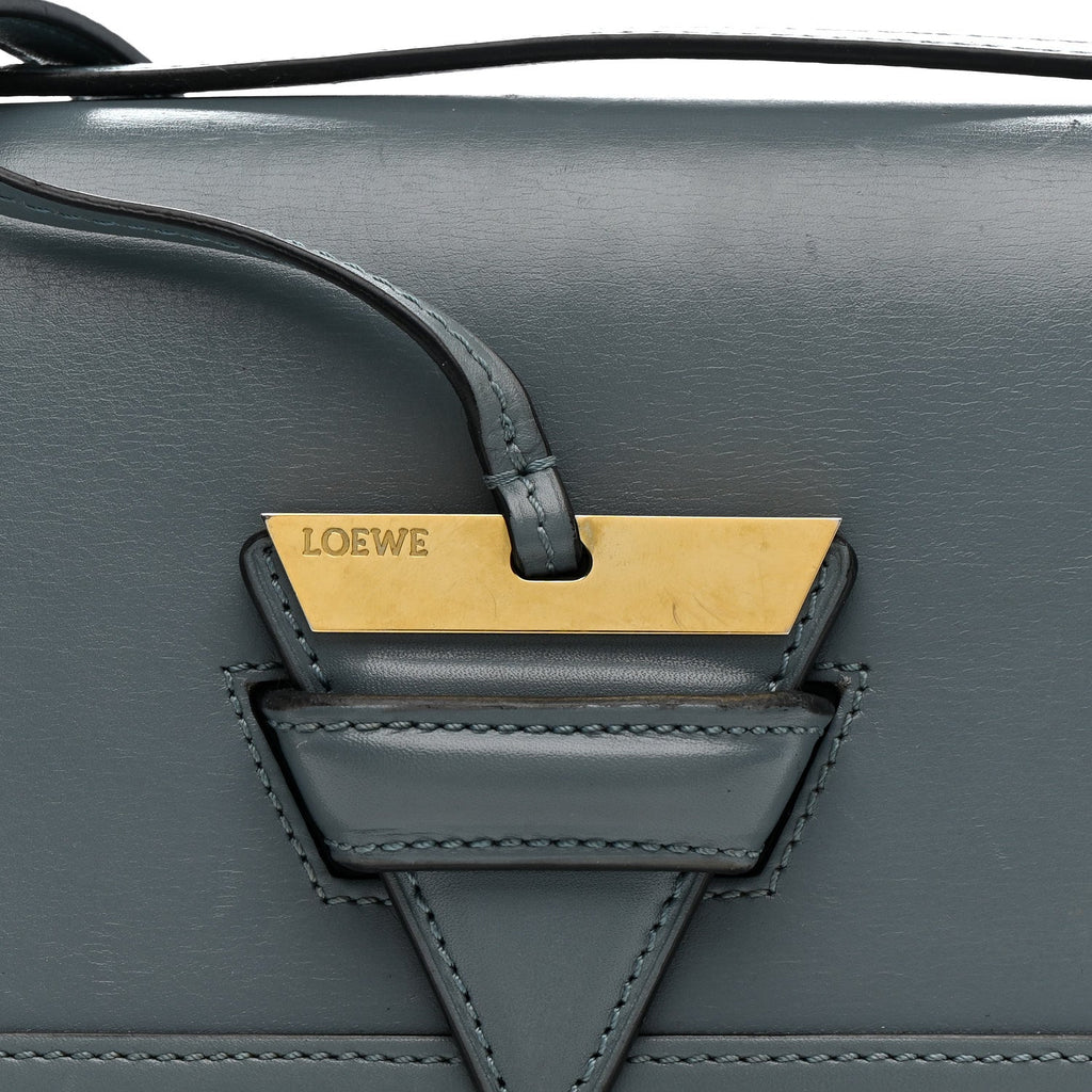 Calfskin Mini Barcelona Shoulder Bag Stone Blue